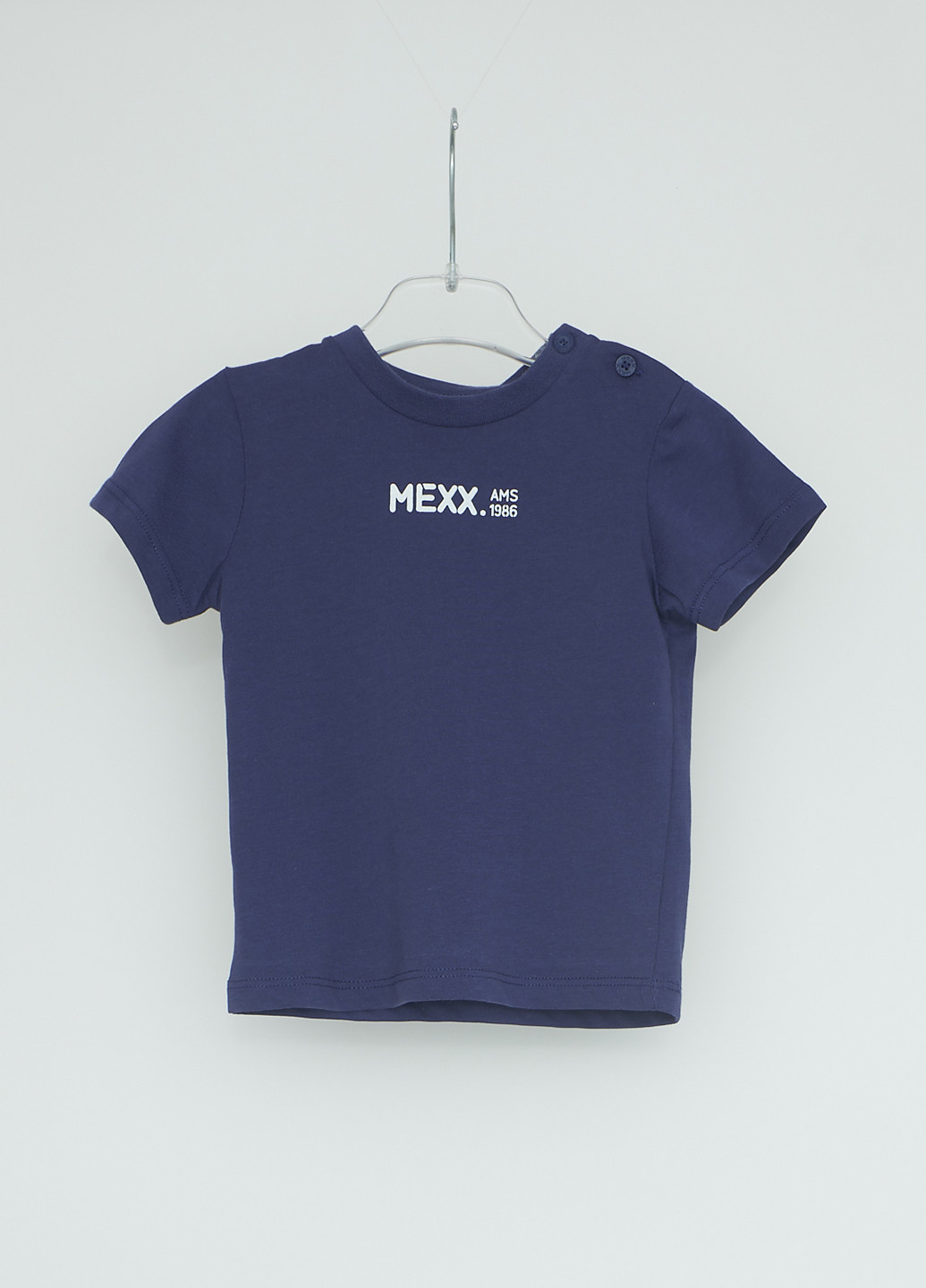 Темно-синяя летняя футболка с коротким рукавом Mexx