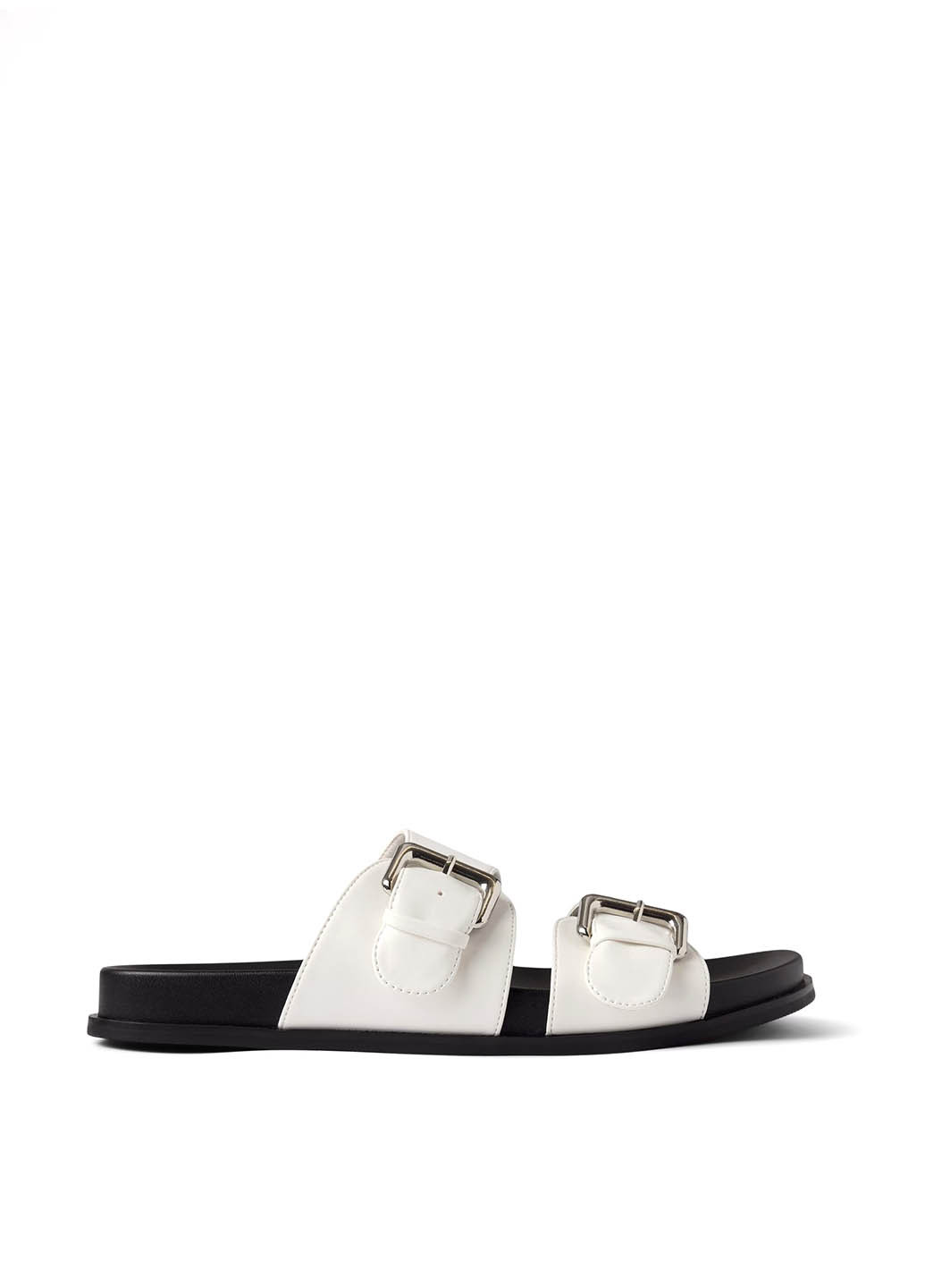 Черно-белые шлепки Gap с пряжкой