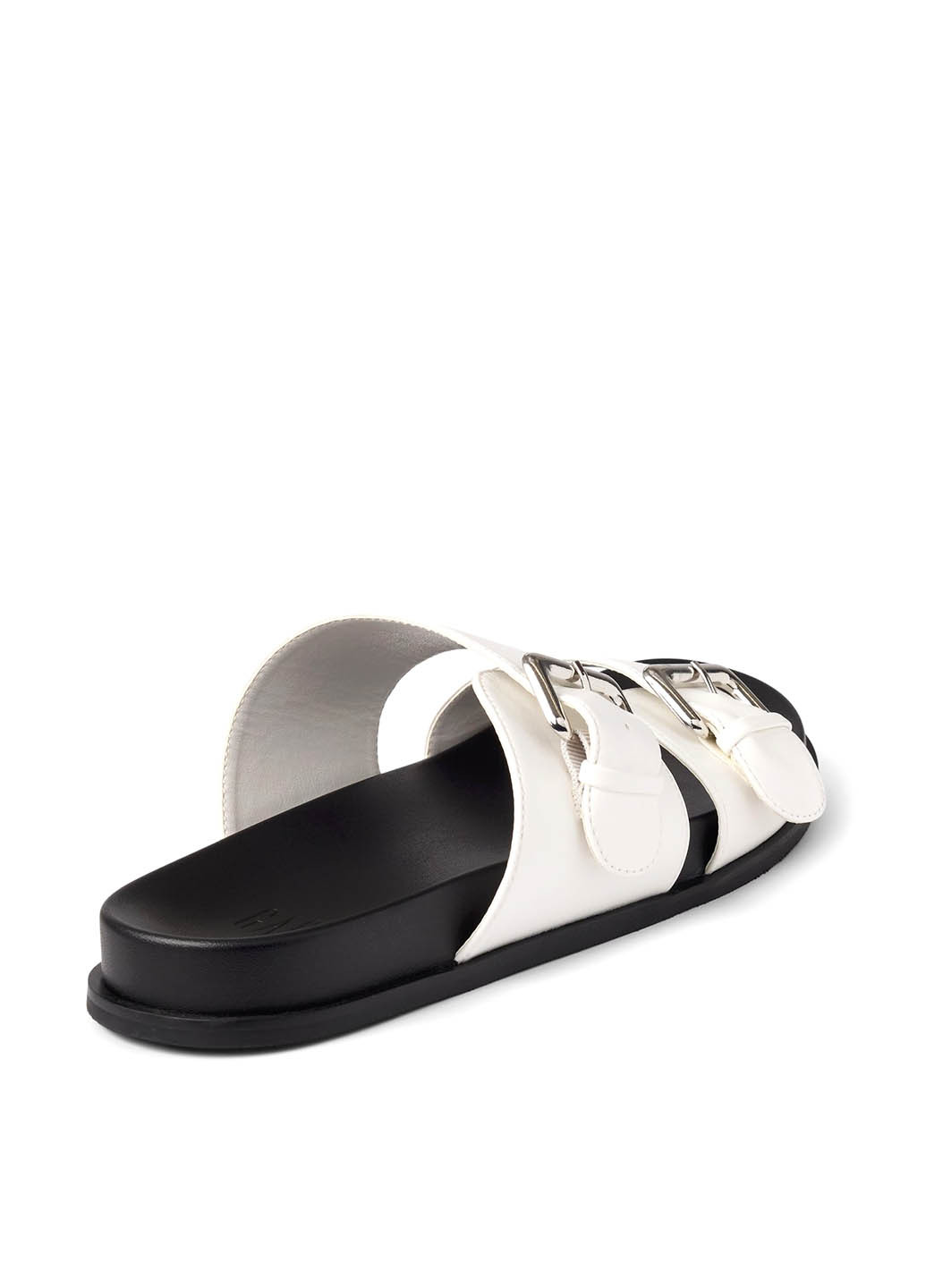 Черно-белые шлепки Gap с пряжкой