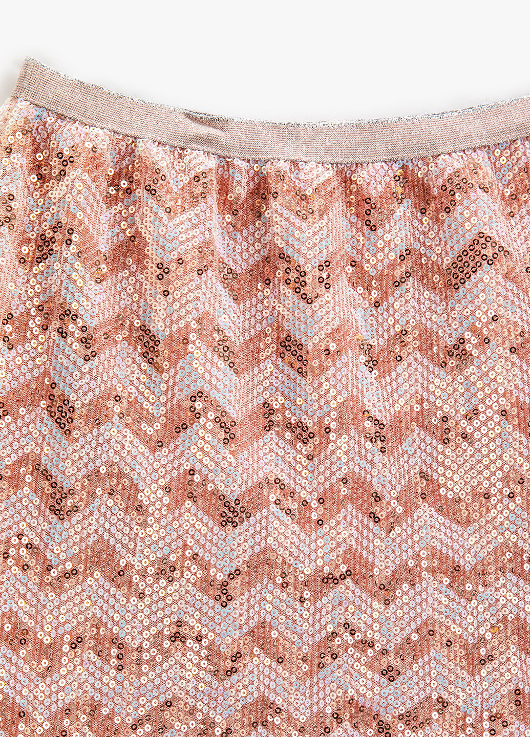 Пудровая кэжуал с геометрическим узором юбка KOTON а-силуэта (трапеция)