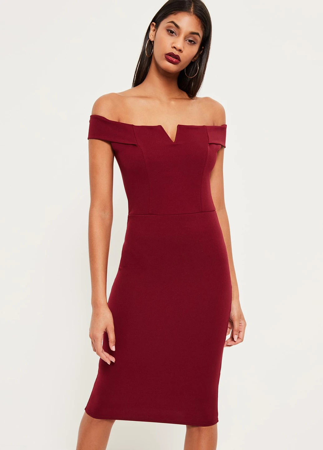 Красное кэжуал платье Missguided однотонное