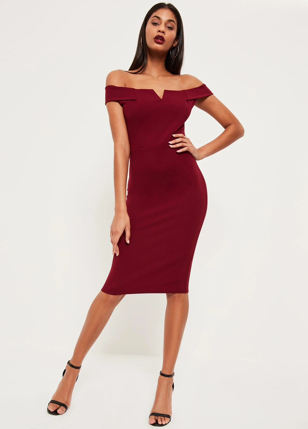 Красное кэжуал платье Missguided однотонное