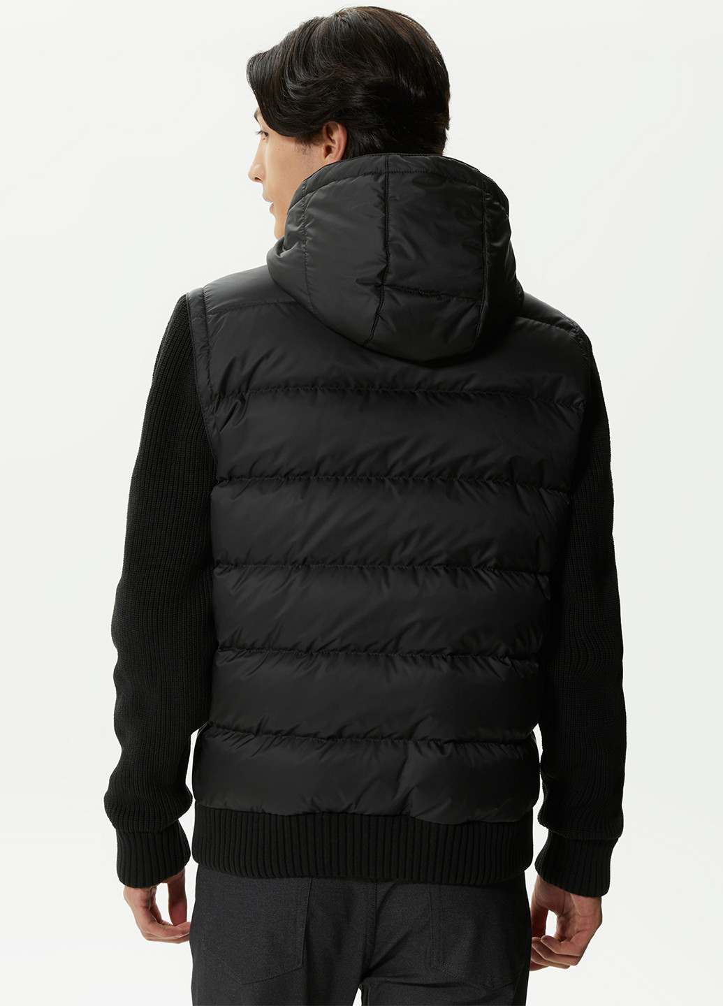 Черная демисезонная куртка куртка-трансформер Lacoste
