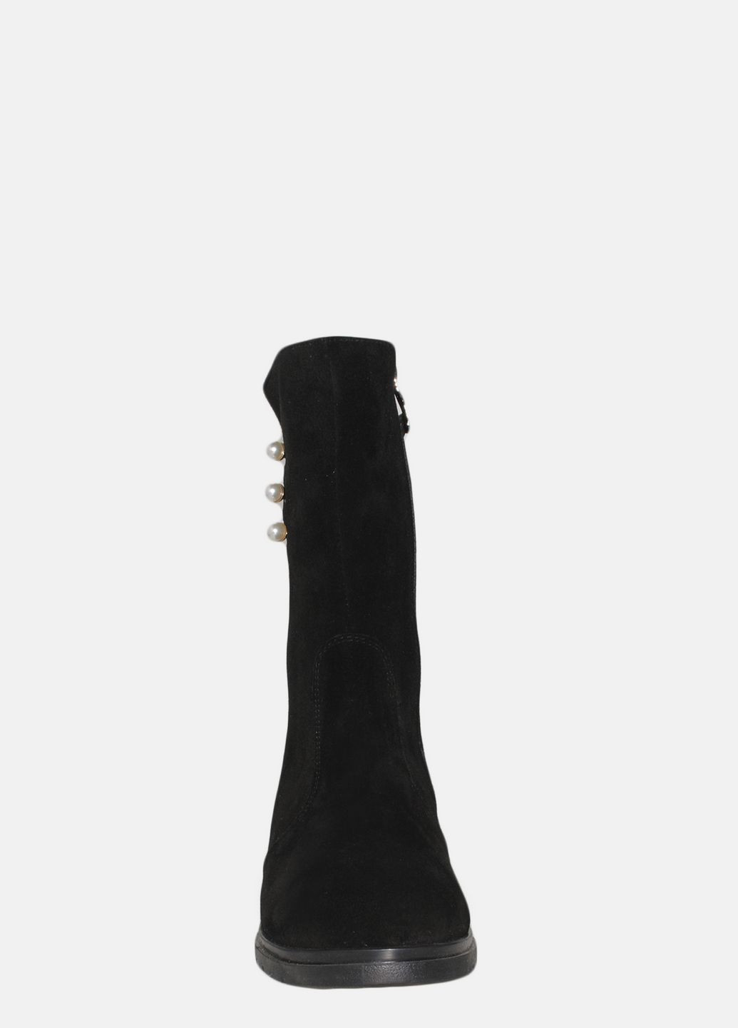 Зимние ботинки rm24-213-11 черный Mioli из натуральной замши