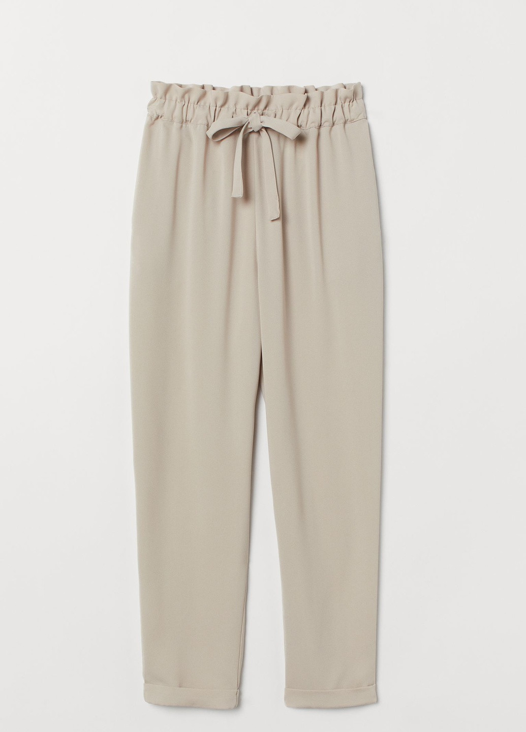 Светло-бежевые летние брюки H&M