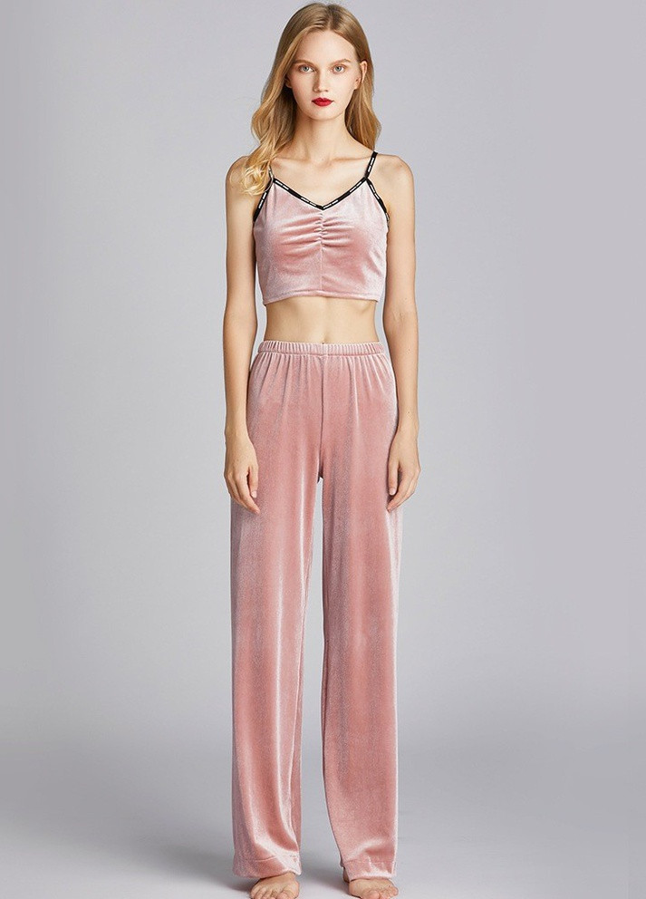 Розовые демисезонные брюки Berni Fashion