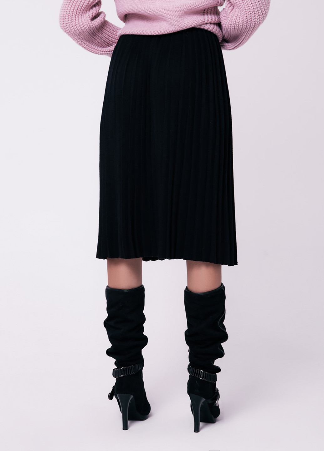 Черная кэжуал однотонная юбка Sewel плиссе