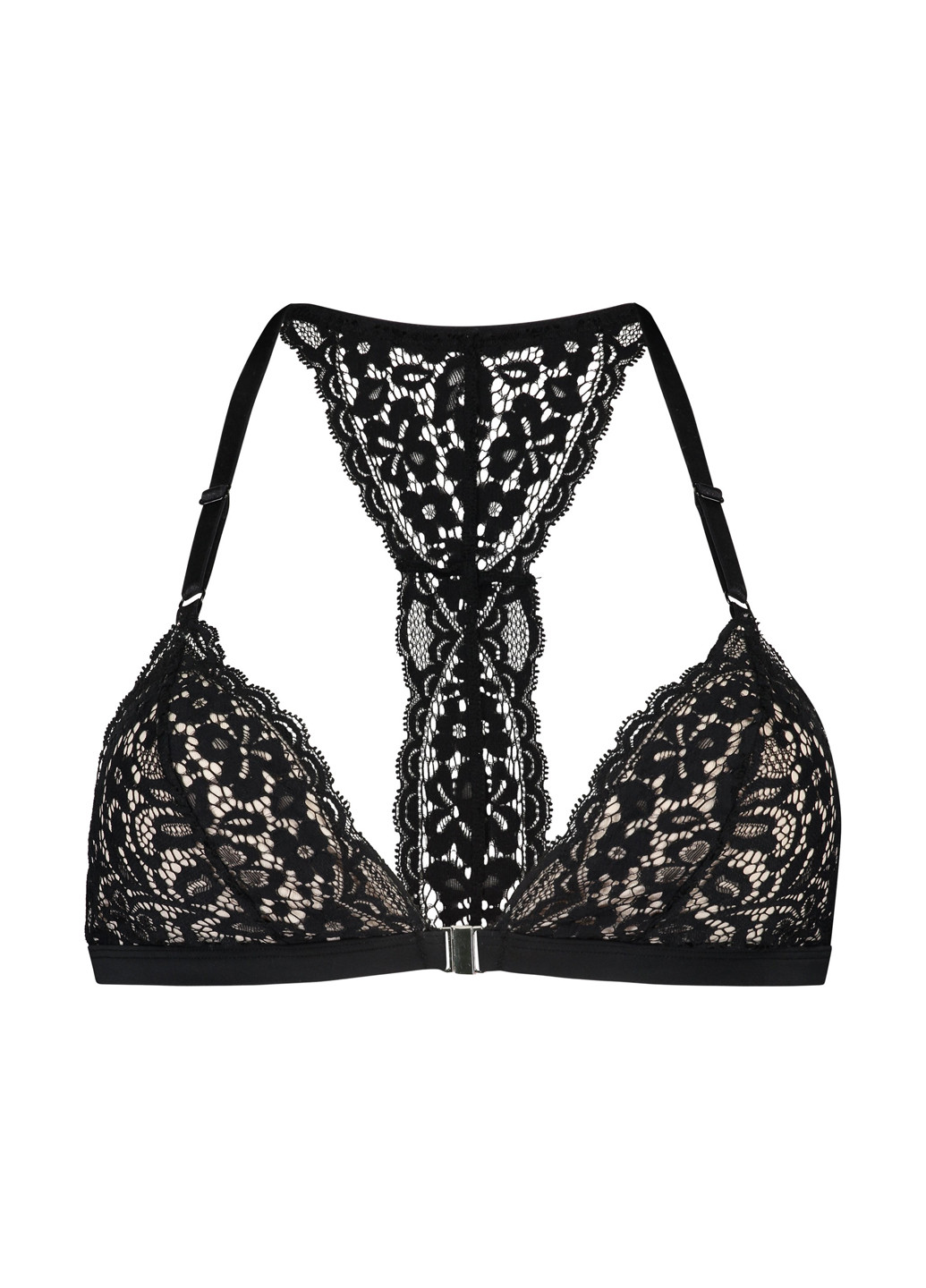 Чёрный триэнджел бюстгальтер Hunkemoller без косточек полиамид