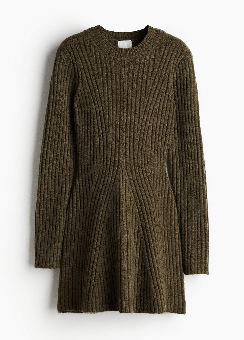 Оливкова (хакі) кежуал сукня сукня светр H&M однотонна