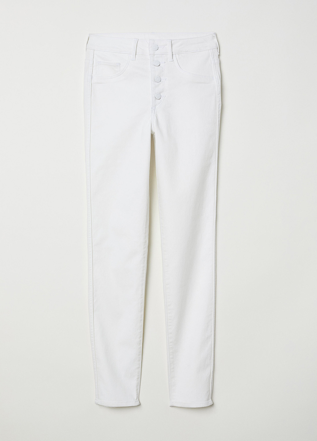 Молочные демисезонные скинни джинсы H&M