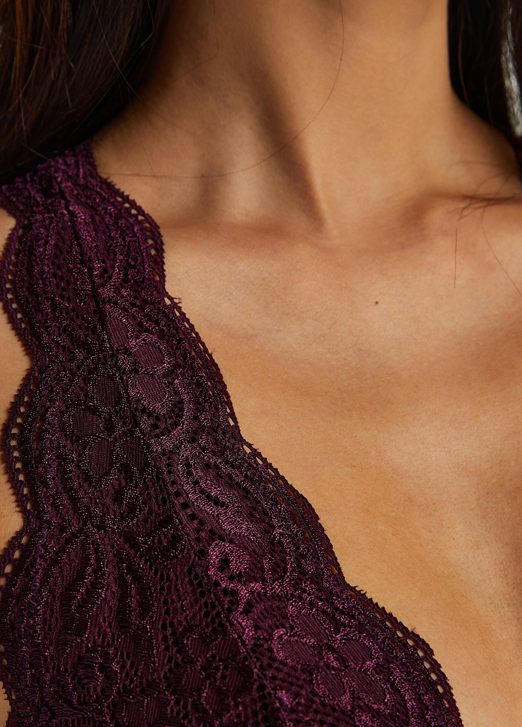 Фіолетовий бралетт бюстгальтер Hunkemoller без кісточок поліамід