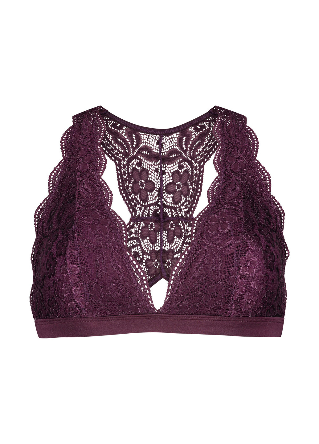 Фіолетовий бралетт бюстгальтер Hunkemoller без кісточок поліамід