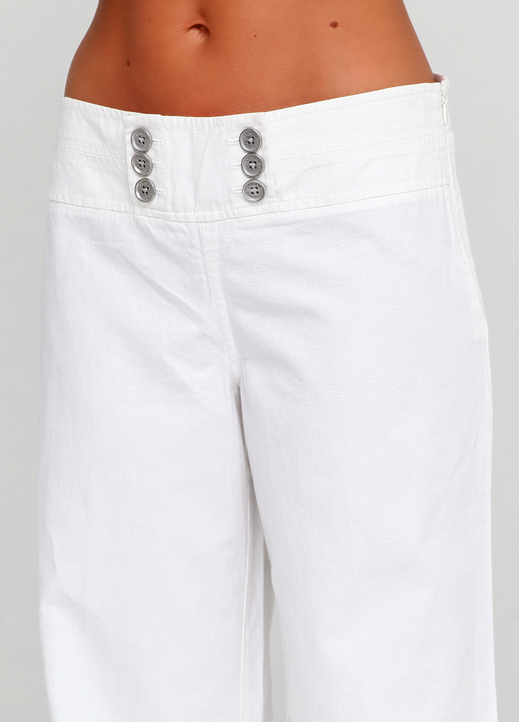 Белые кэжуал демисезонные прямые брюки Armani Exchange