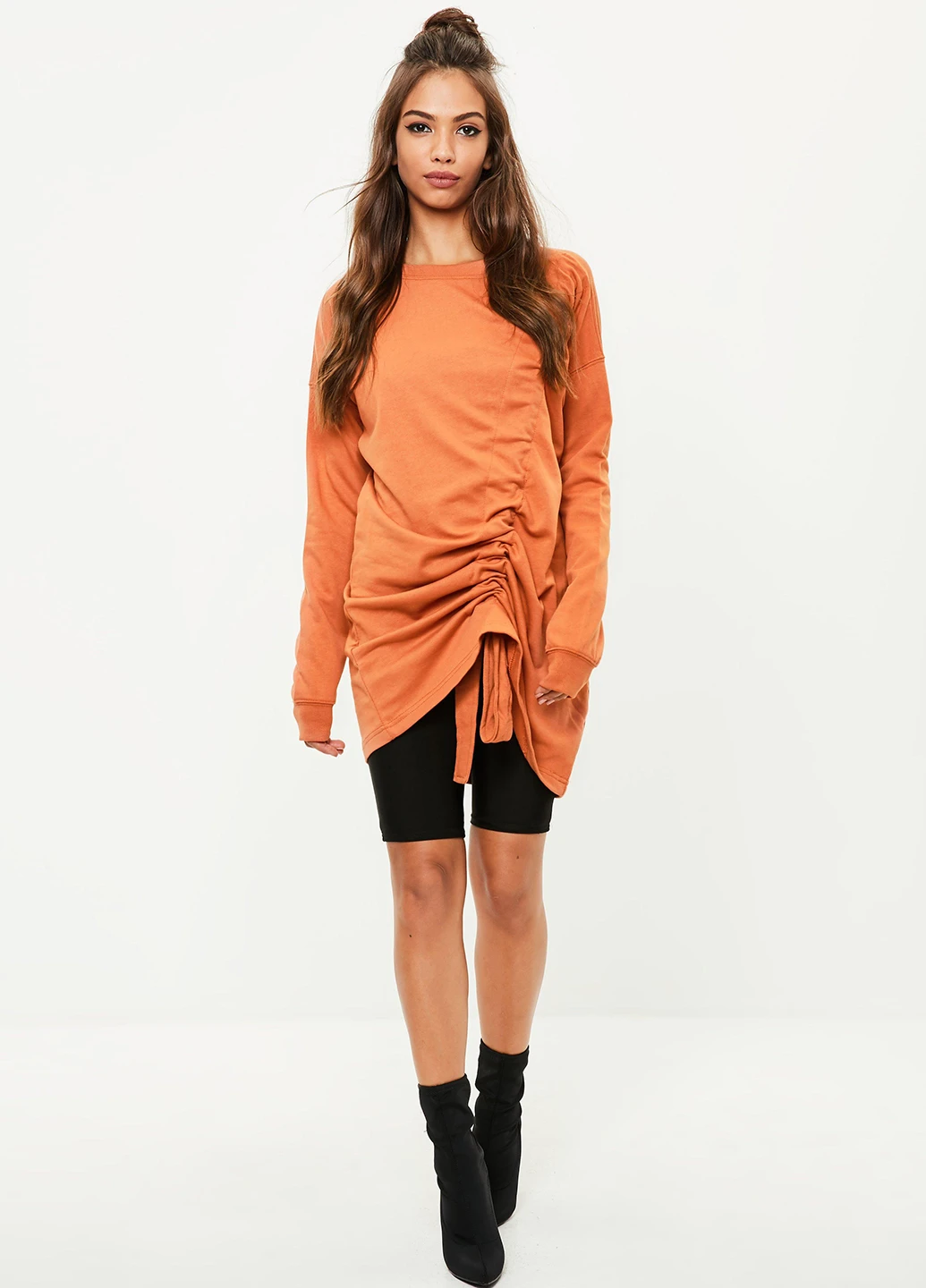 Оранжевое кэжуал платье Missguided однотонное