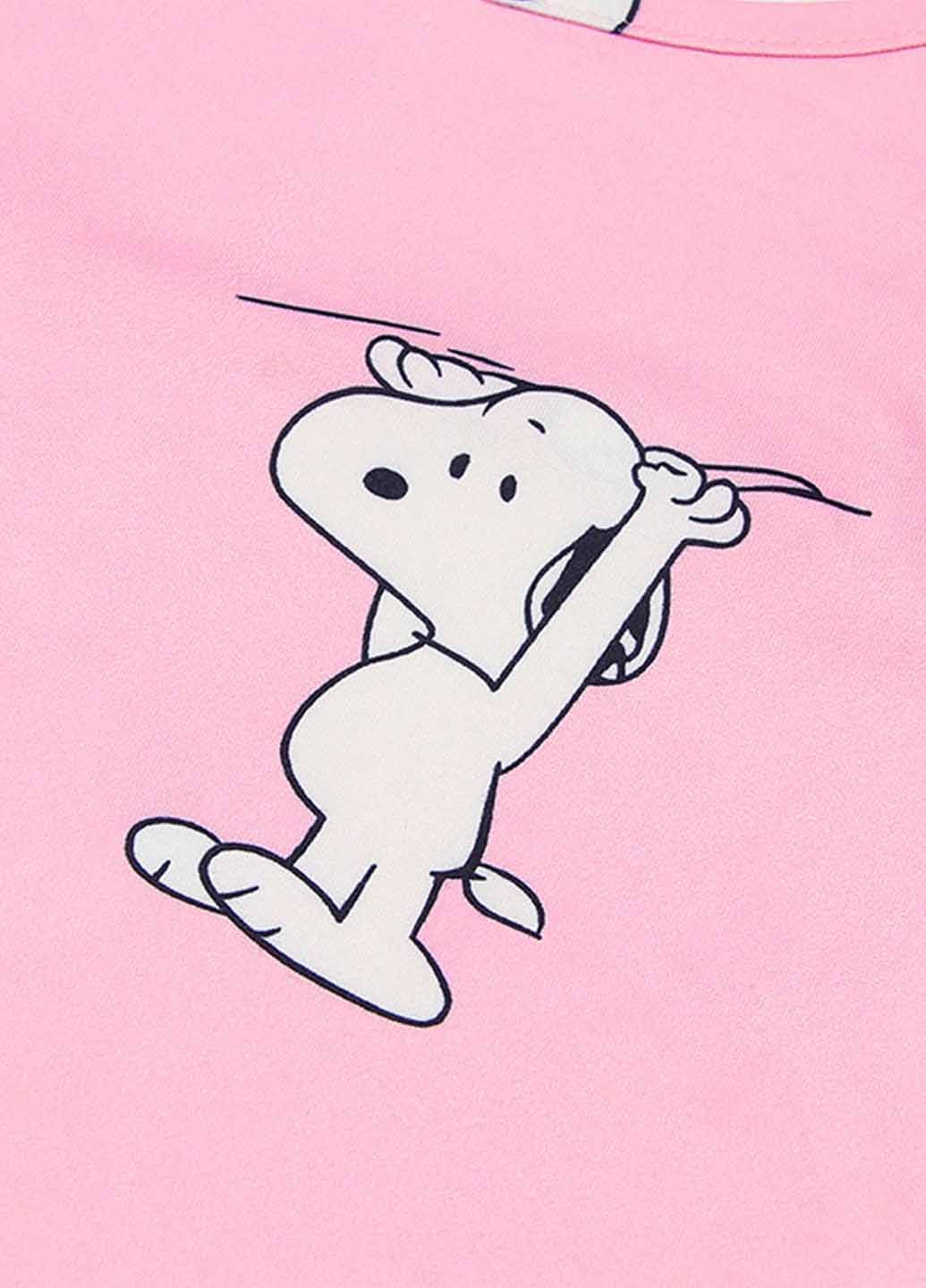 Рожева всесезон піжама (топ, шорти) топ + шорти SHEIN