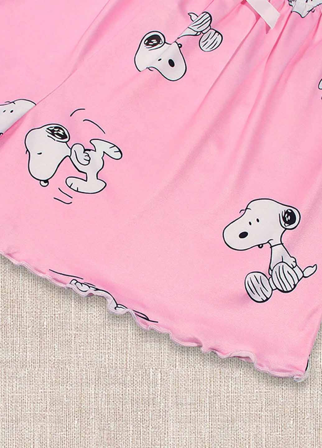 Рожева всесезон піжама (топ, шорти) топ + шорти SHEIN