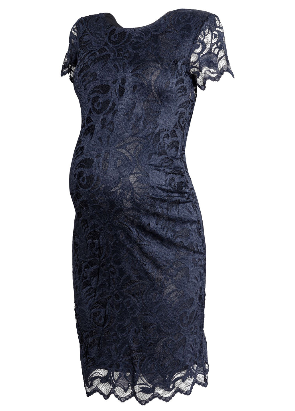Темно-синее вечернее платье для беременных H&M однотонное