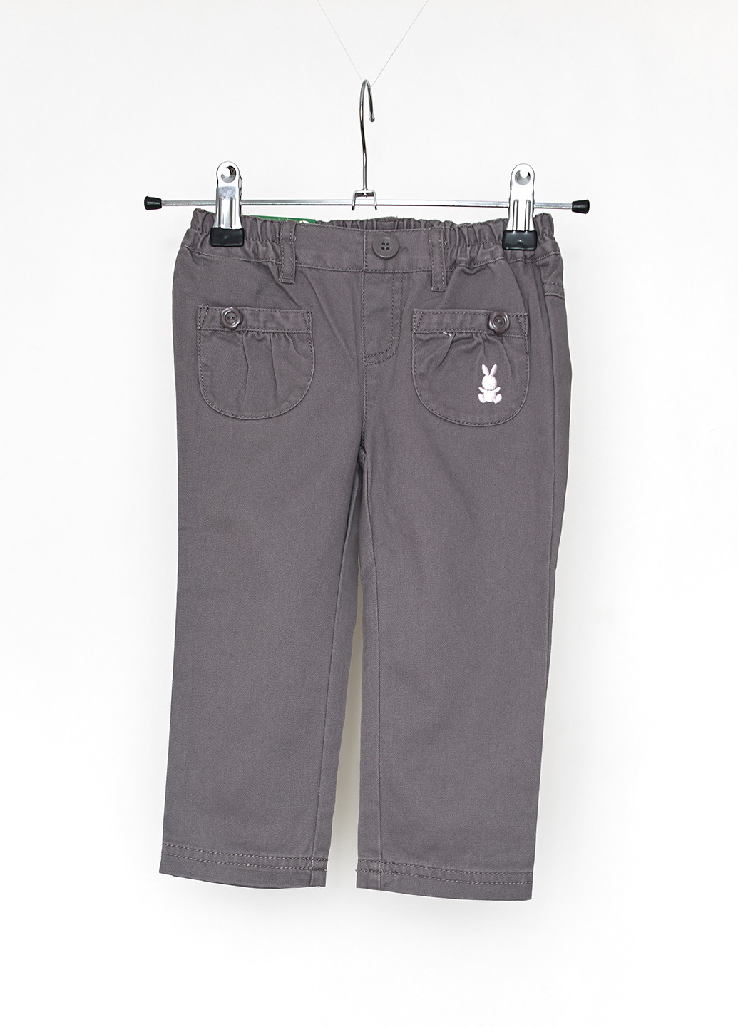 Темно-серые кэжуал демисезонные прямые брюки United Colors of Benetton