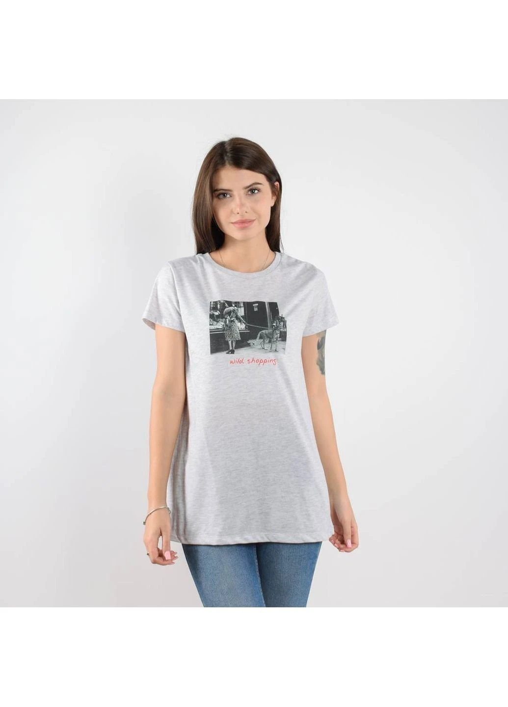 Футболка J-1 SHOPPING меланж Power - (253311031)