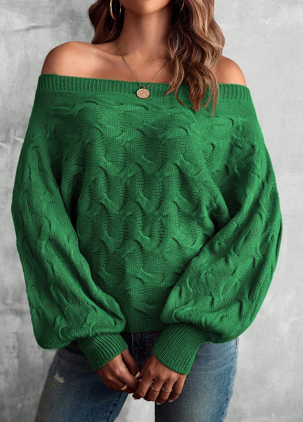 Зелений демісезонний светр SHEIN