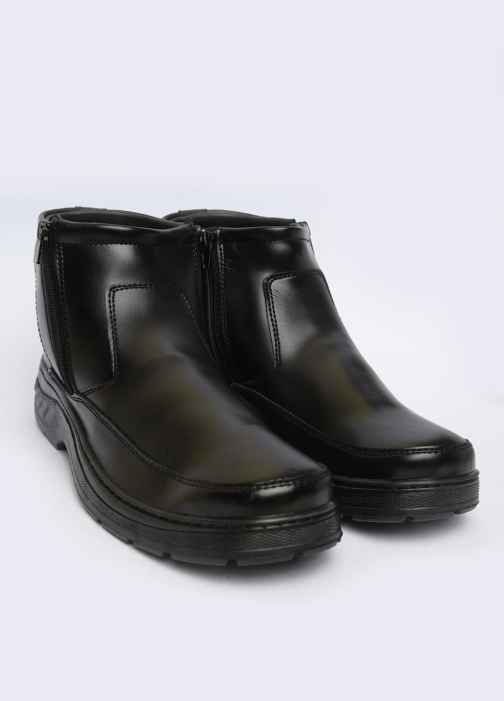 Черные зимние ботинки мужские еврозима черные Let's Shop