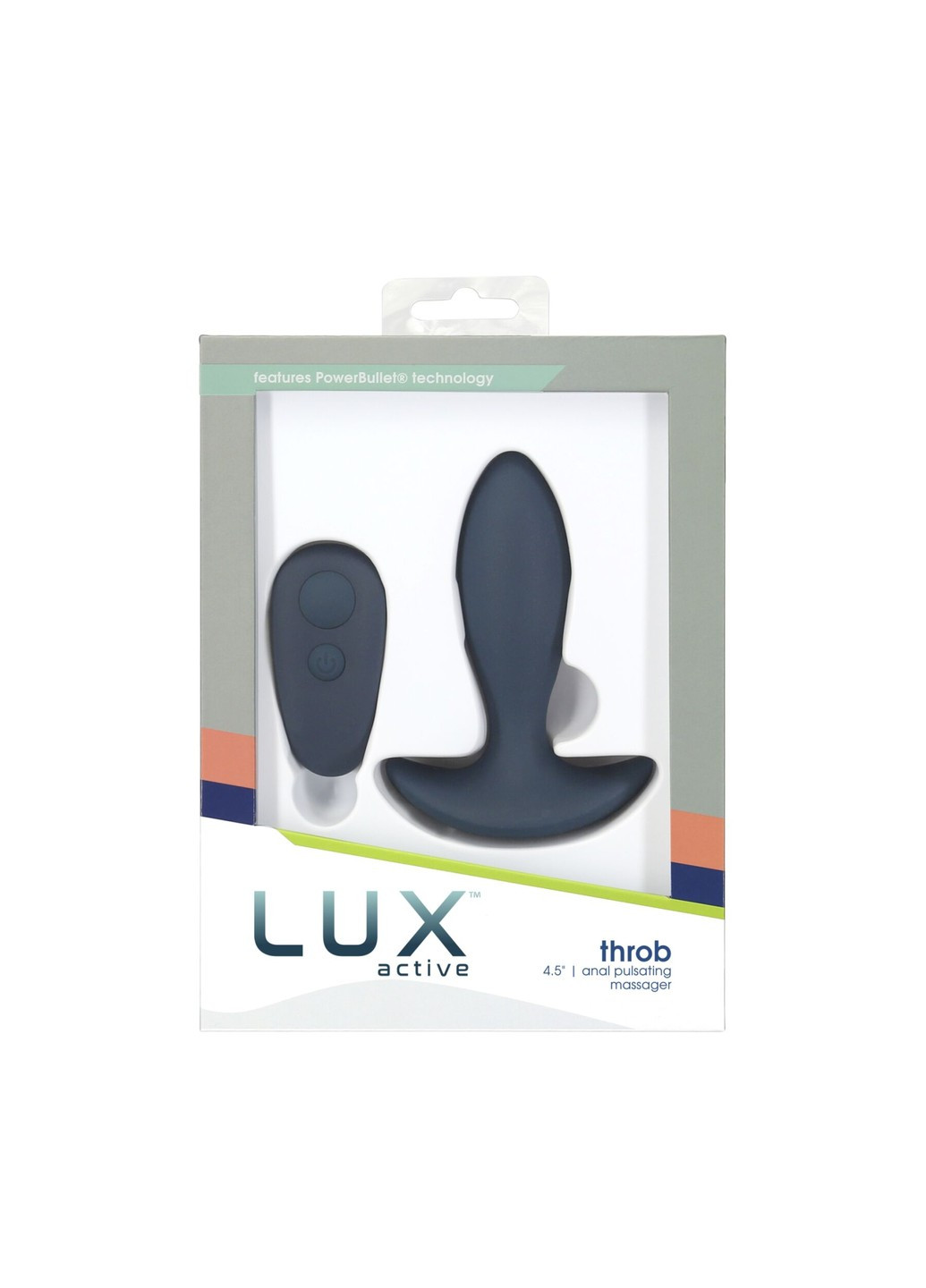 Анальная пробка-пульсатор Lux Active – Throb – Anal Pulsating Massager, пульт ДУ Alive (252586745)