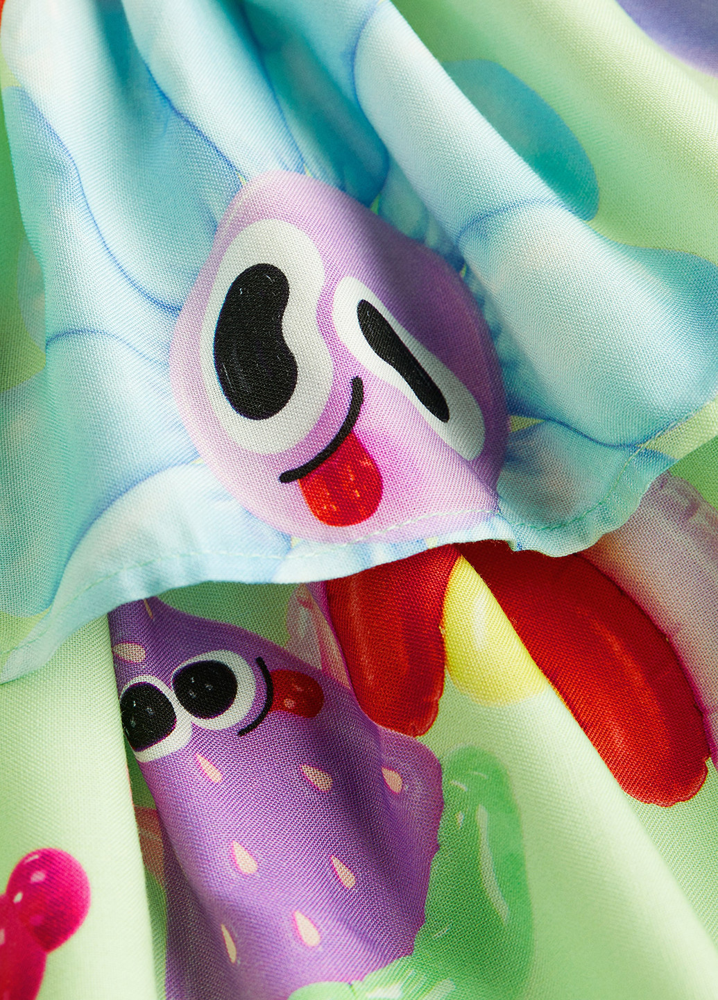 Салатовая кэжуал с рисунком юбка H&M а-силуэта (трапеция)