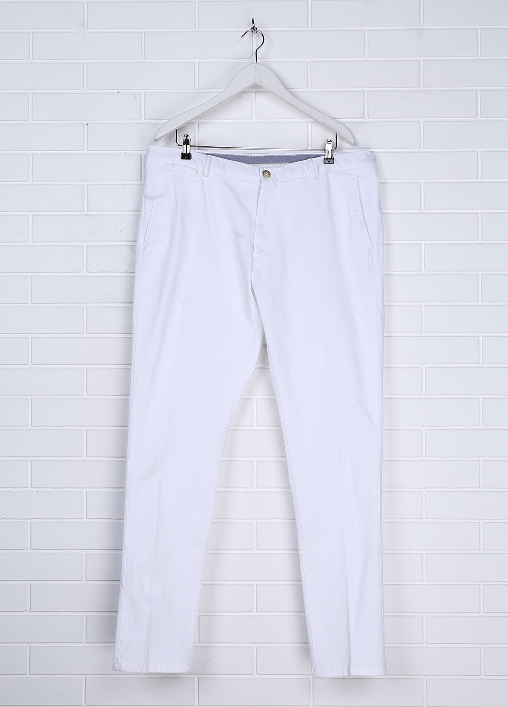 Белые кэжуал демисезонные брюки Massimo Dutti