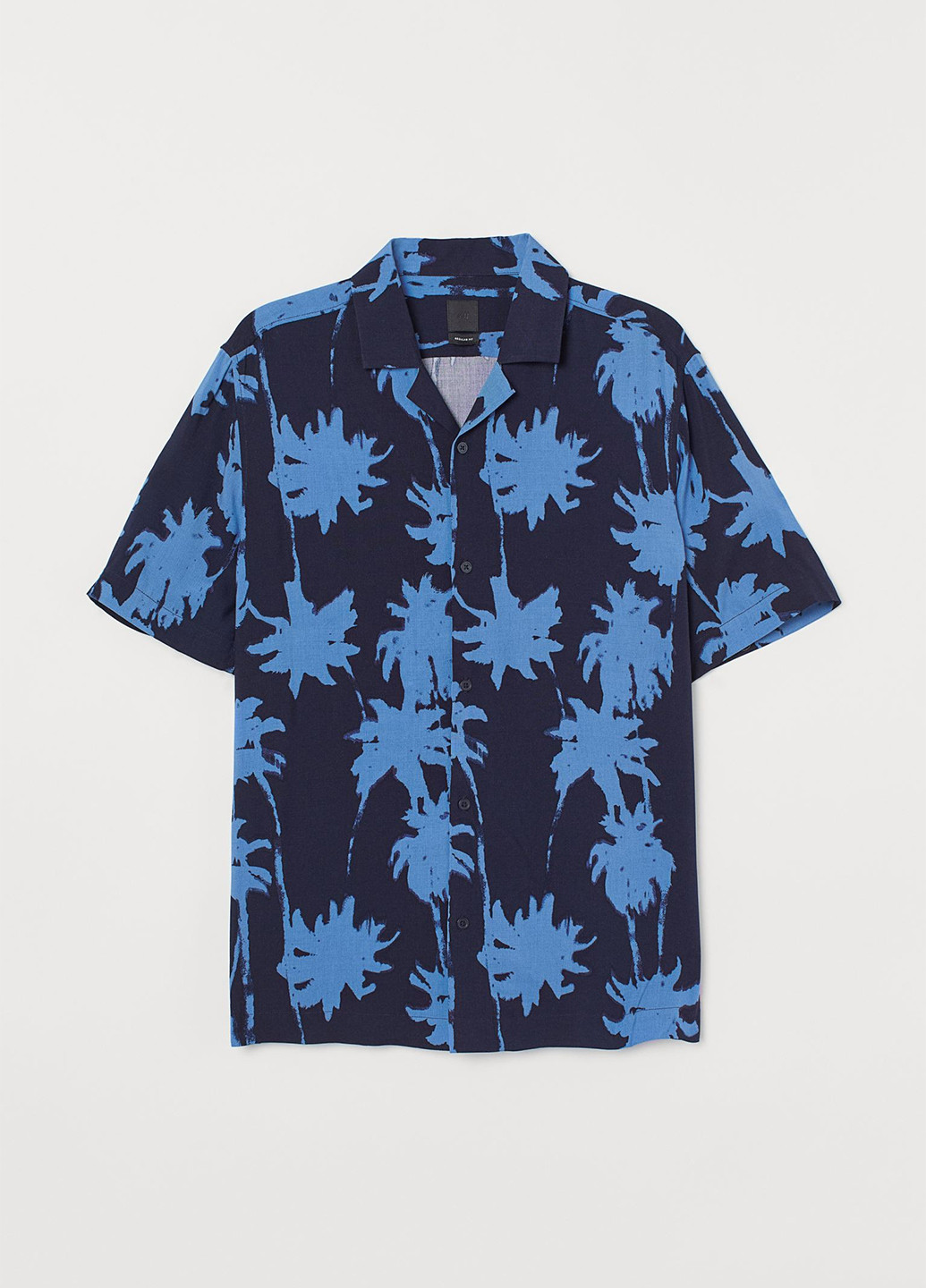 Темно-синяя кэжуал рубашка с рисунком H&M