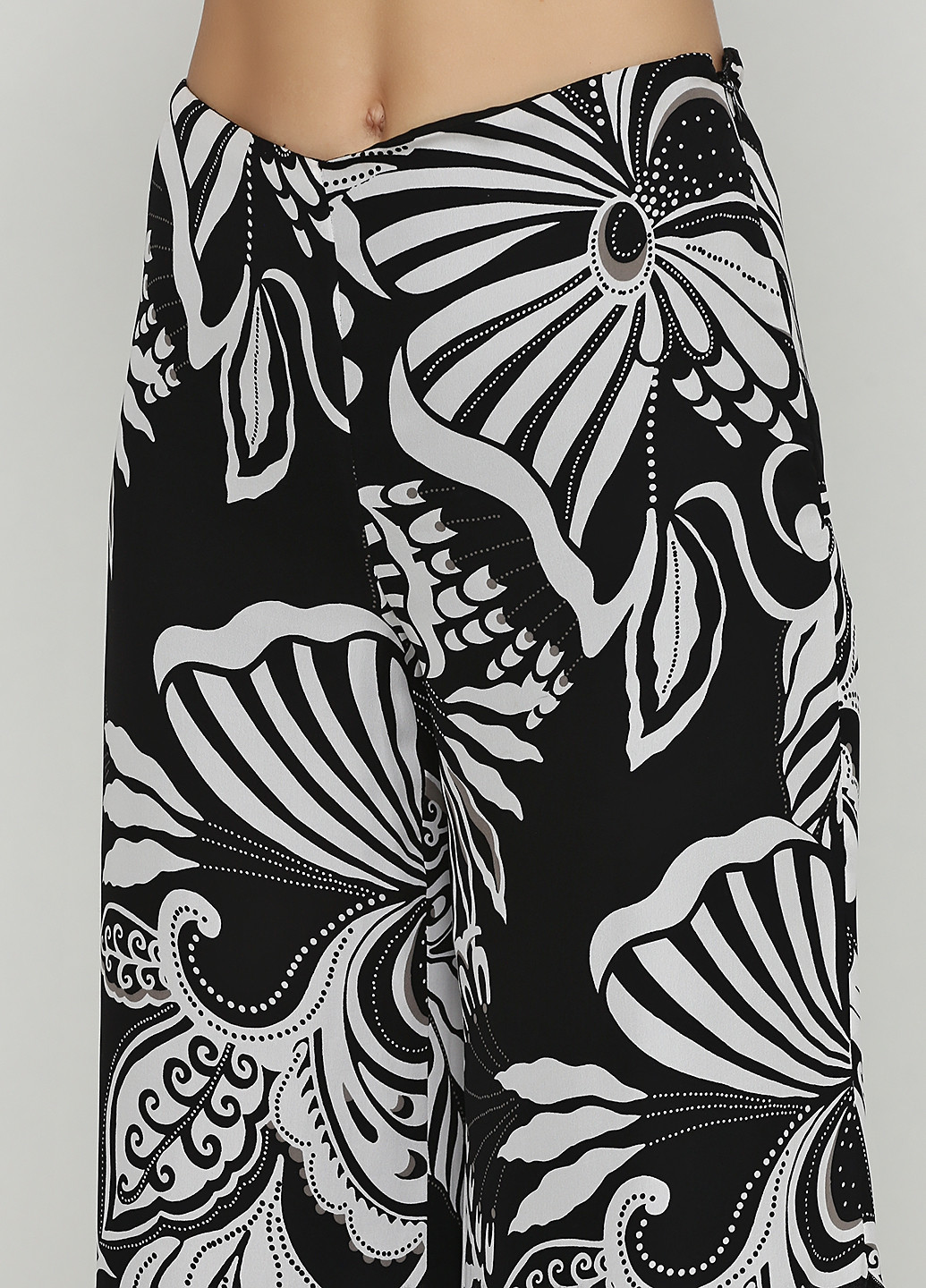 Черно-белые кэжуал летние клеш брюки Luisa Spagnoli