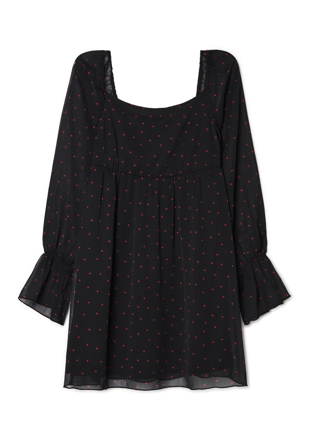 Черное кэжуал платье а-силуэт Cropp в горошек