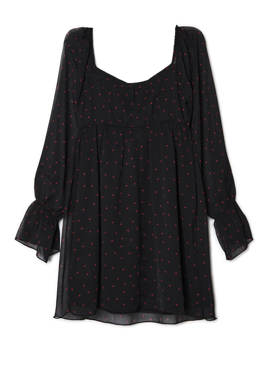 Черное кэжуал платье а-силуэт Cropp в горошек