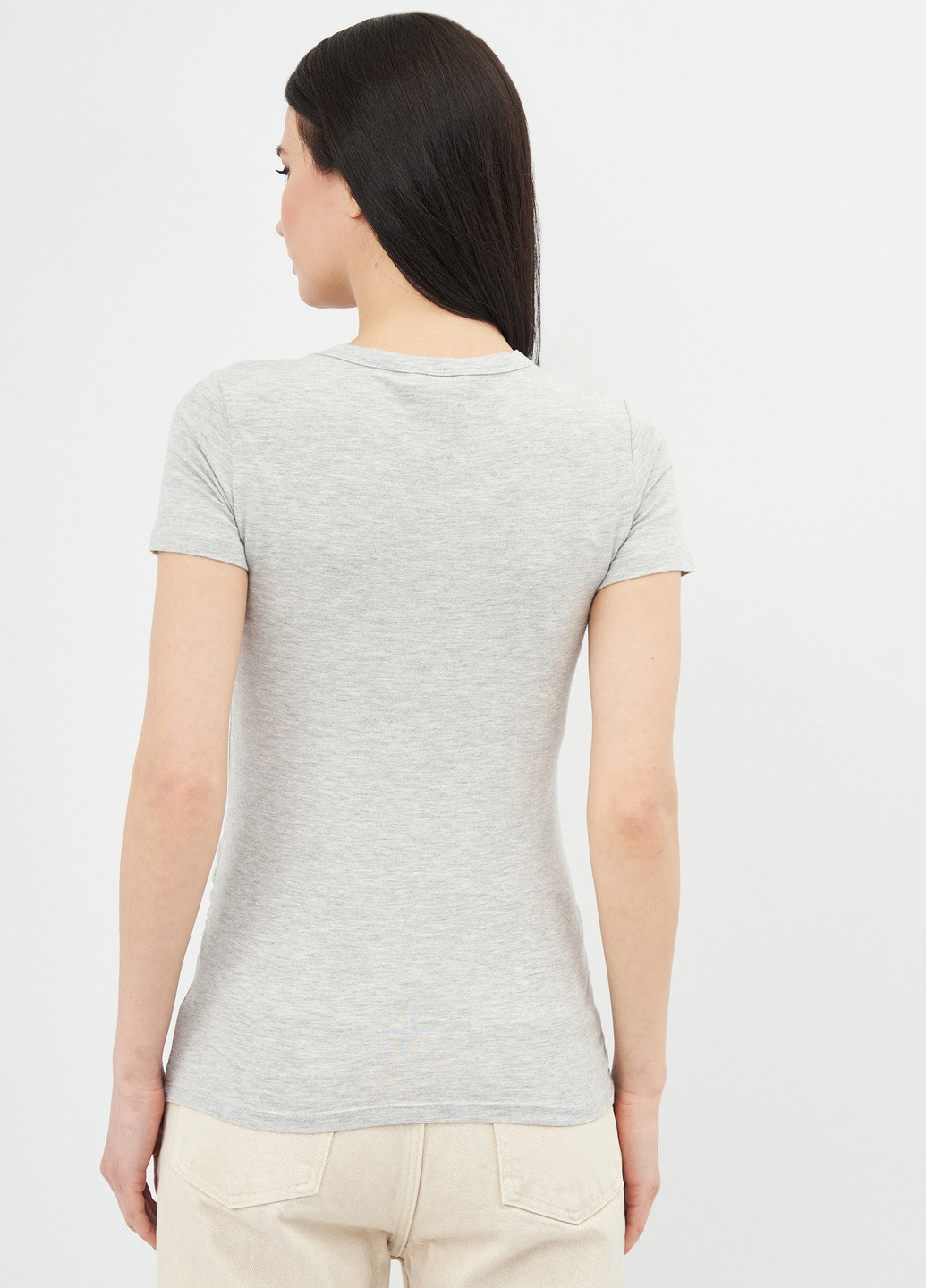 Светло-серая летняя футболка для беременных H&M