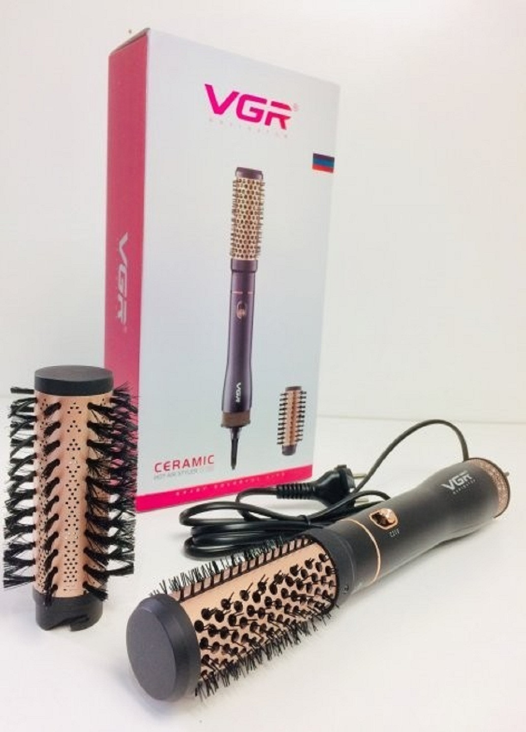 Фен гребінець брашинг для укладання та сушіння волосся V559 VGR (254110715)