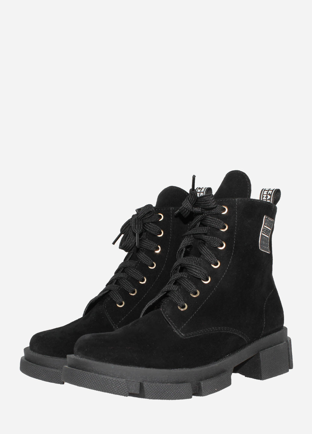 Осенние ботинки rs03533-11 черный Saurini из натуральной замши