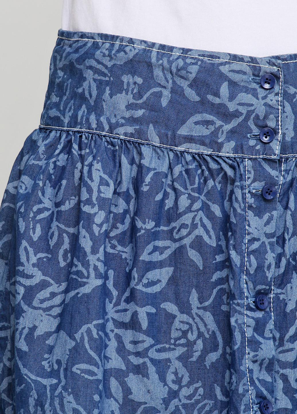 Синяя кэжуал с рисунком юбка Silvian Heach колокол