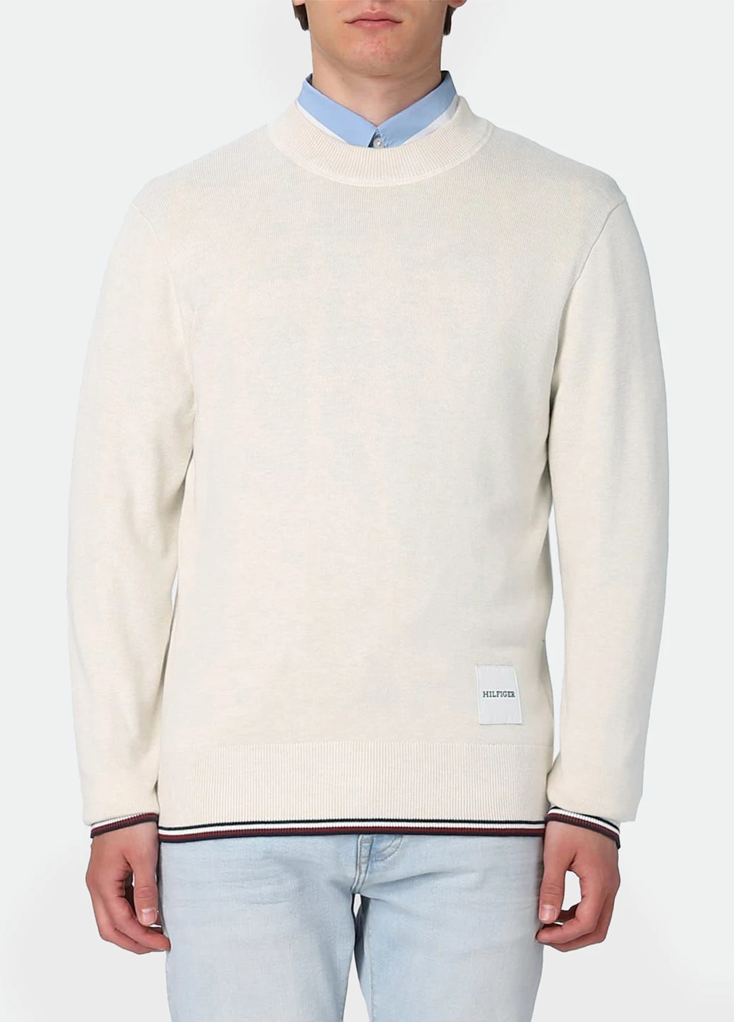 Белый зимний джемпер джемпер Tommy Hilfiger