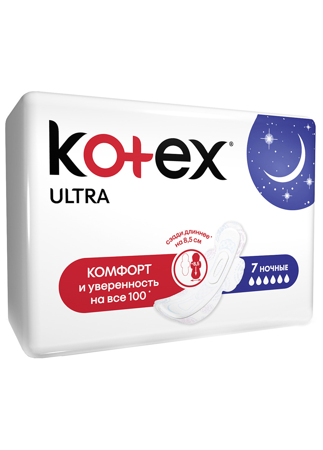 Гігієнічні прокладки коtex ultra night 7 шт Kotex 5029053540108 (255953540)