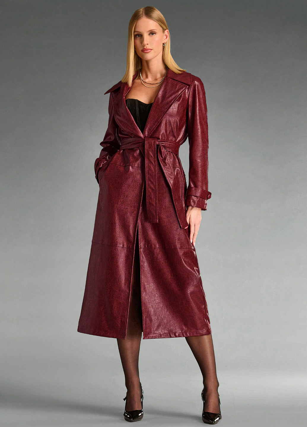 Плащ SHEIN тренчкот на завязках демисезон (334101870)