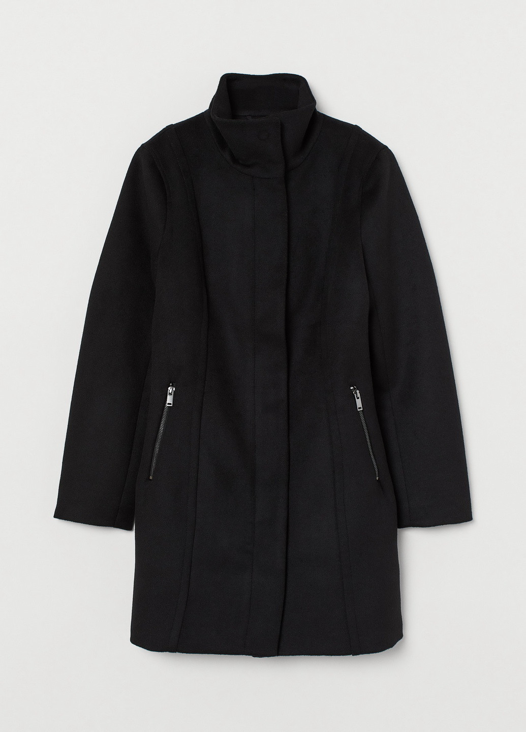 Черное демисезонное Полупальто H&M