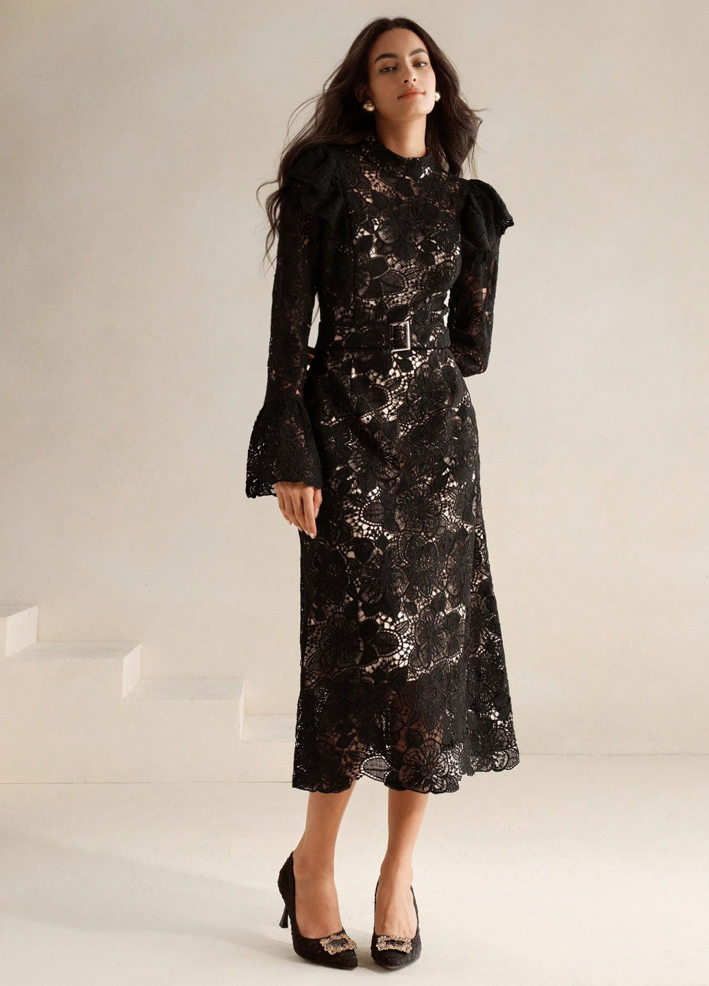 Чорна святковий, вечірня сукня а-силует SHEIN однотонна