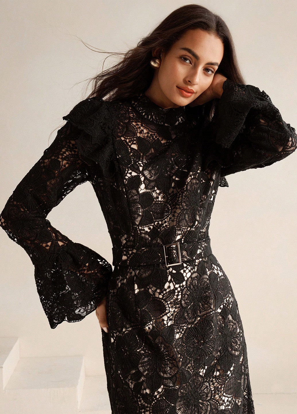 Чорна святковий, вечірня сукня а-силует SHEIN однотонна