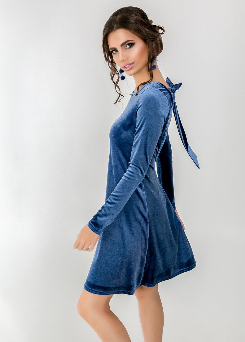 Темно-синее кэжуал платье Azuri однотонное