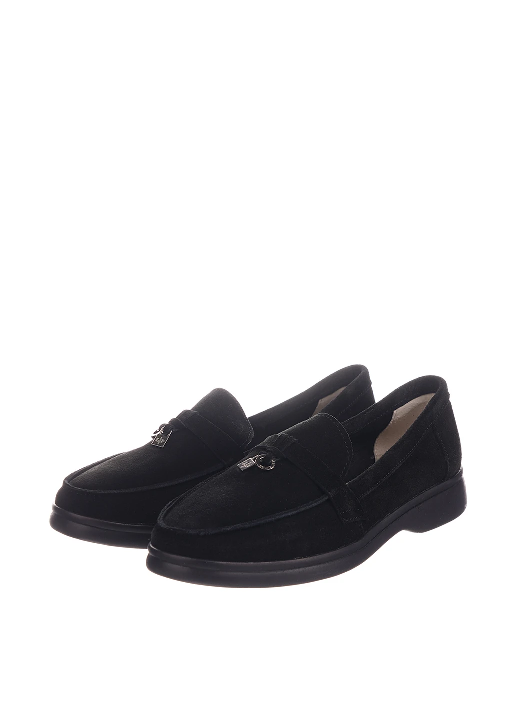 Kati Shoes Туфли лоферы черный з натуральная замша, украина — демисезон (324632357)