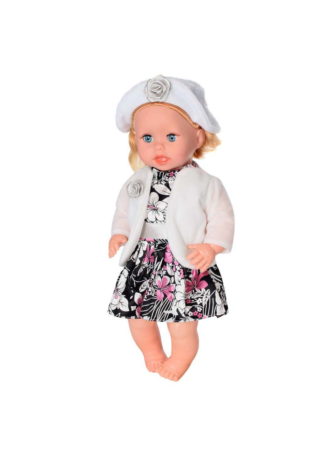 Детская кукла Яринка M 5602 на украинском языке Черное с белым платье Bambi (256301588)