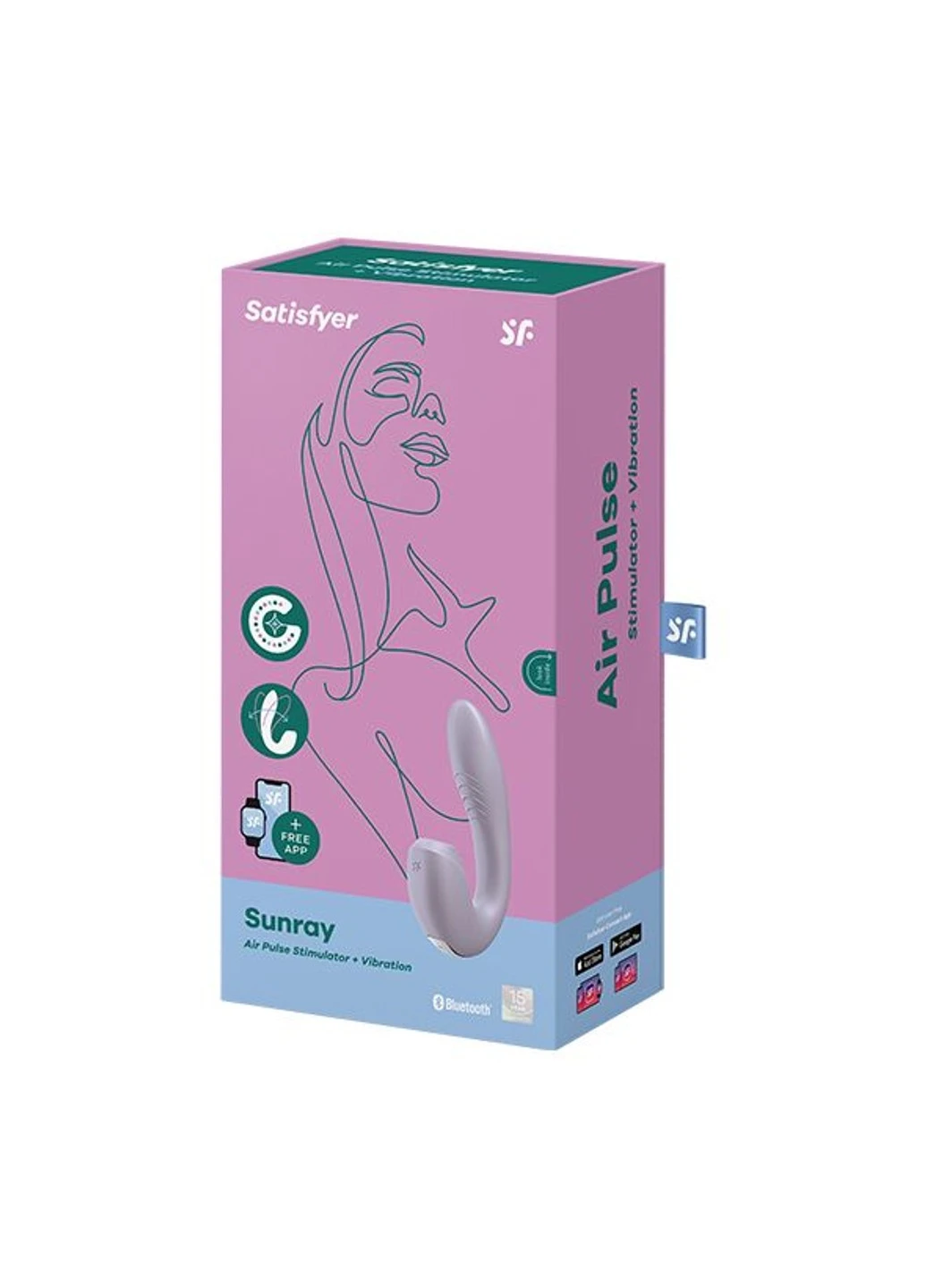 Вакуумний смарт вібратор Sunray Lilac, 4 положення стовбура Satisfyer (256093856)