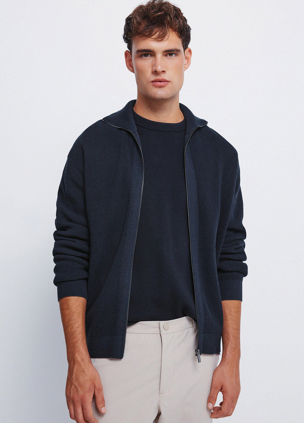 Темно-синий демисезонный кардиган Springfield