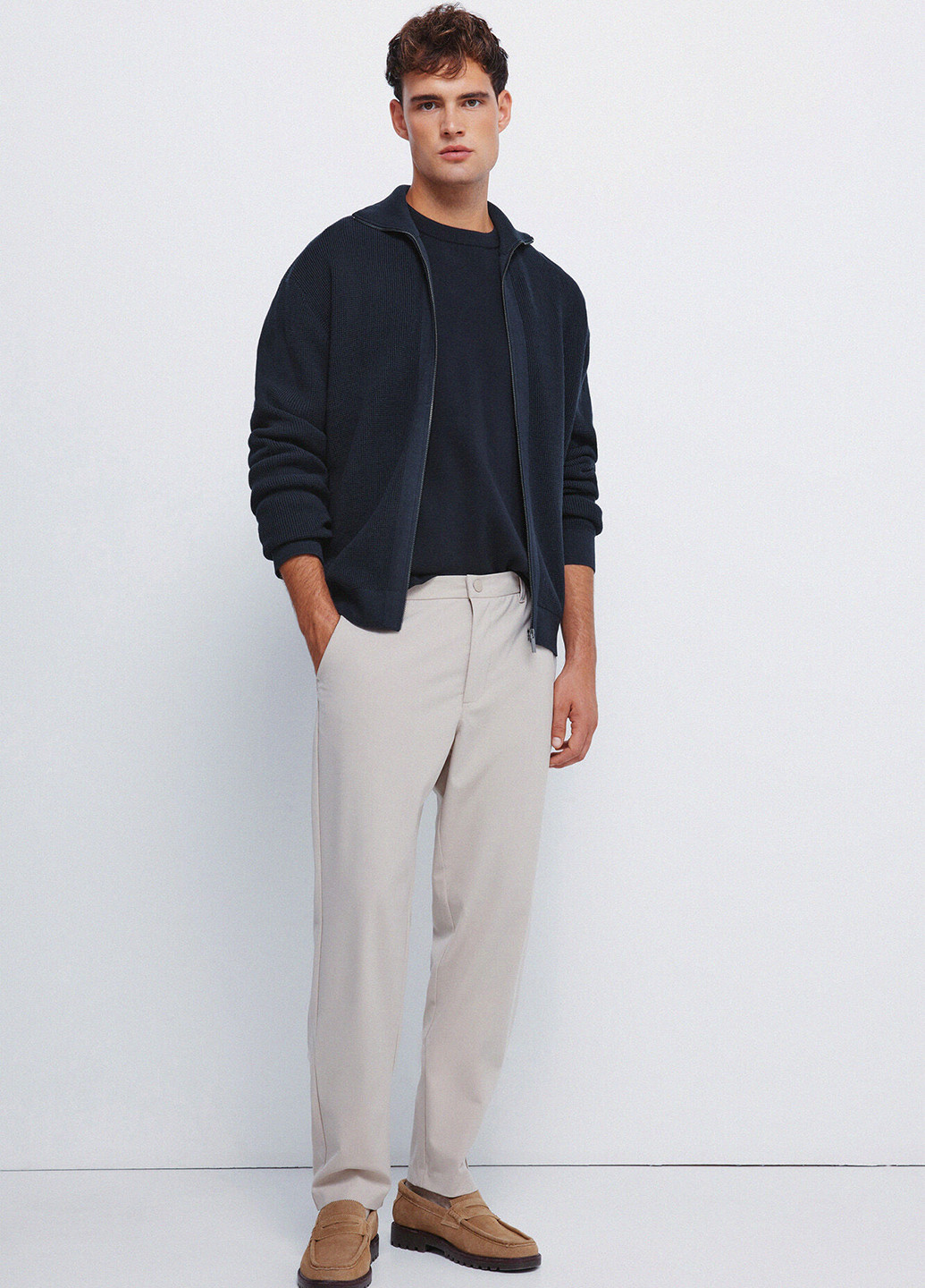 Темно-синий демисезонный кардиган Springfield