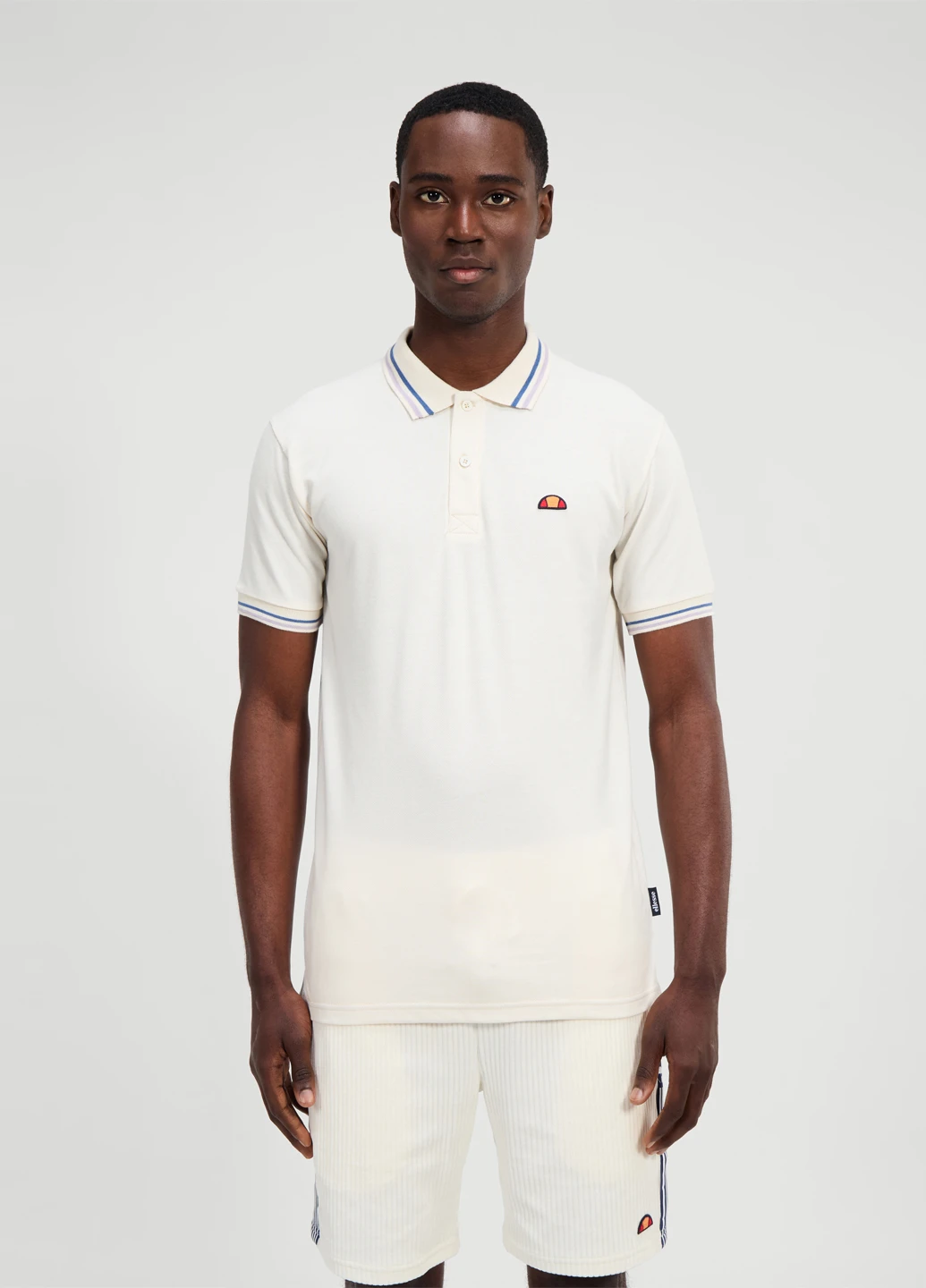 Молочная футболка-поло для мужчин Ellesse однотонная
