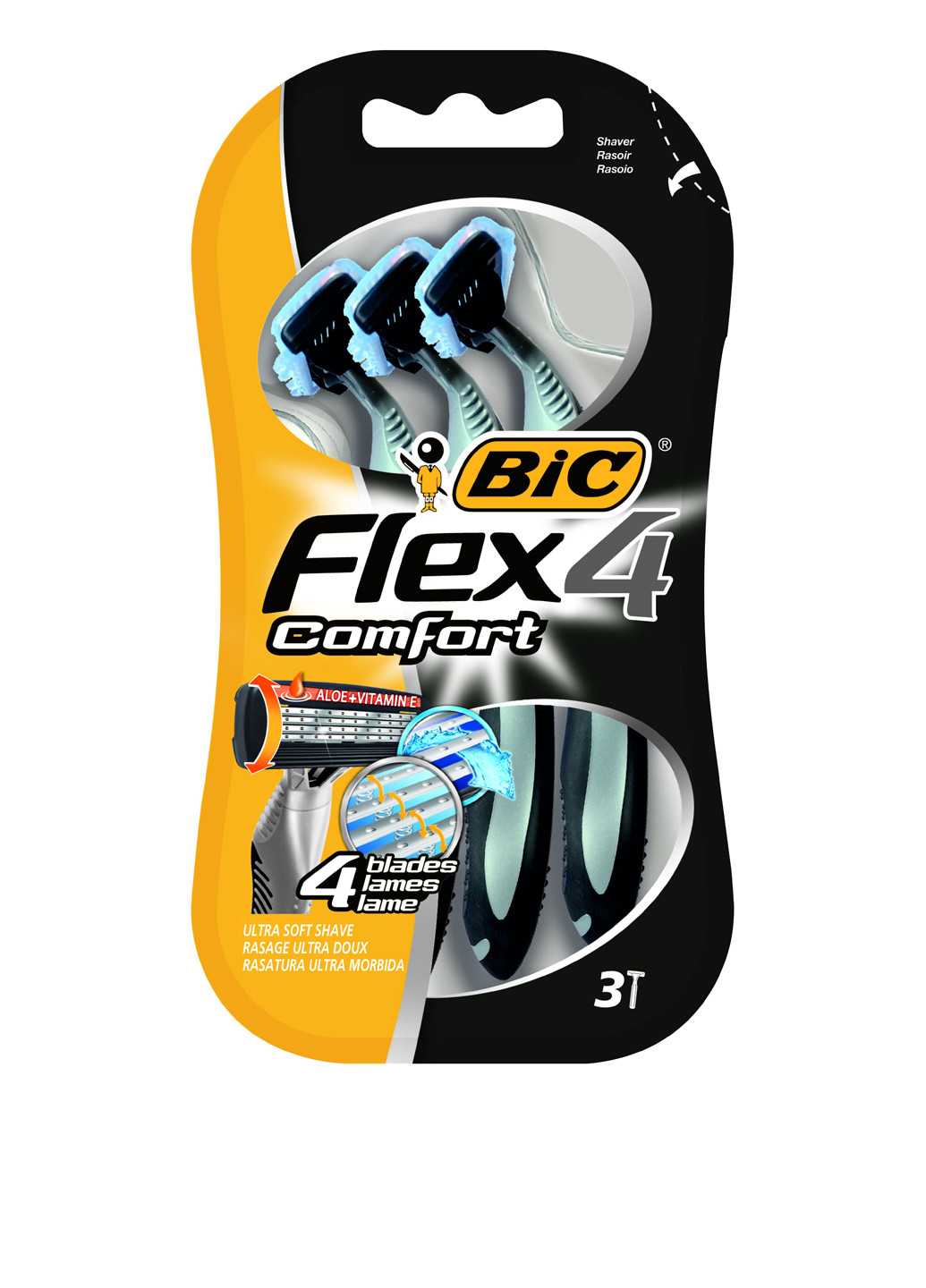 Станок для бритья, Flex 4 Comfort (3 шт.) Bic (18002288)